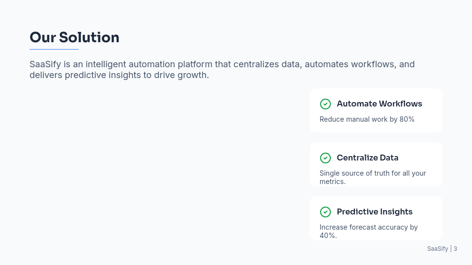 Investor Pitch Deck for Early-Stage SaaS